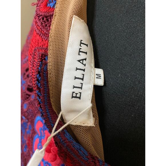 Elliatt off Shoulder Cosmic Optic Lace Floral Dress Asymmetrical Date night NWT‎ - Picture 8 of 10